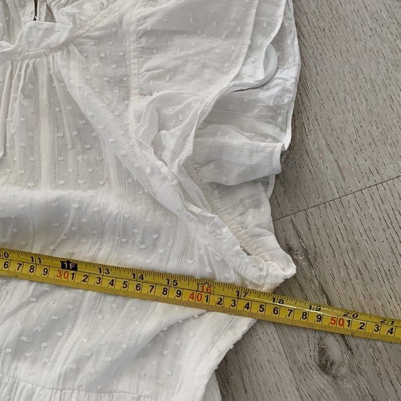 Talulah white eyelet tiered ruffle dress Swiss dots sz S party summer Olivaceous - Picture 14 of 16